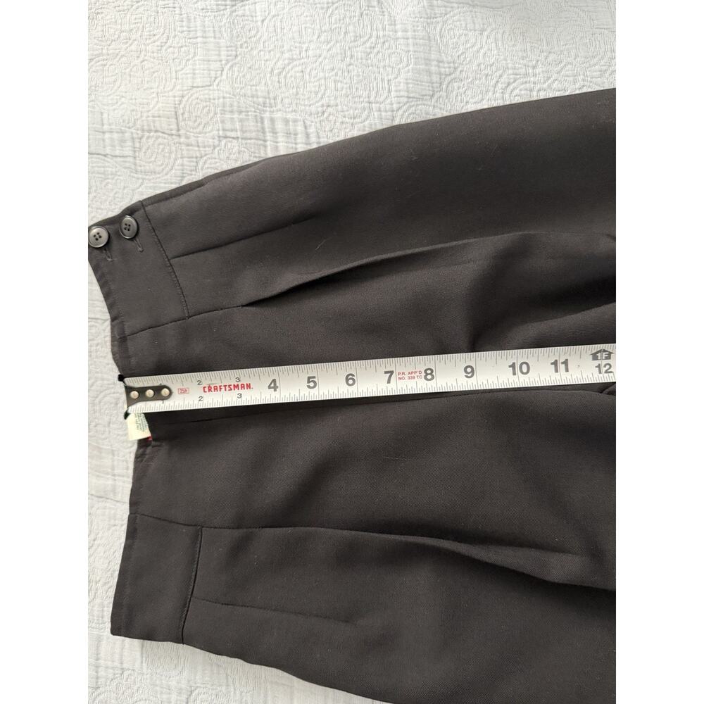 Kenzo Paris Black Wool Pleated Tapered Wool Trousers Dress Pants‎ VTG 90s Sz 36 - Picture 8 of 13